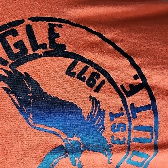 American Eagle heathered orange graphic print tee Size: LT - Picture 7 of 13